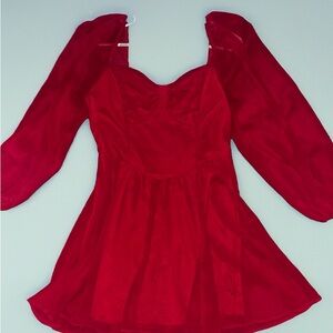 Red Long Sleeve Dress